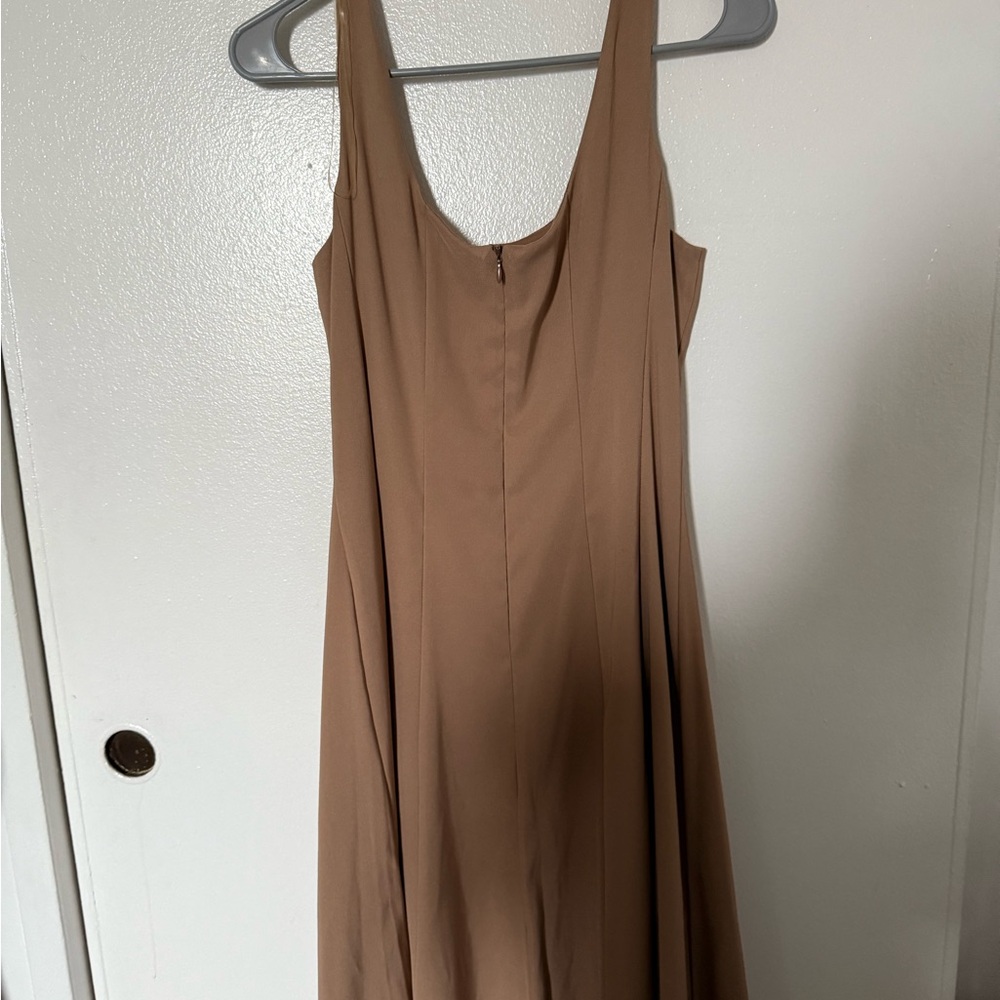 Dressbarn Brown Sleeveless Scoop Neck Maxi Sundress